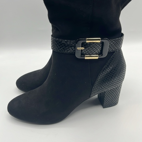 Karen Scott Womens Isabell Faux Leather Embossed Knee-High Boots - Picture 4 of 8